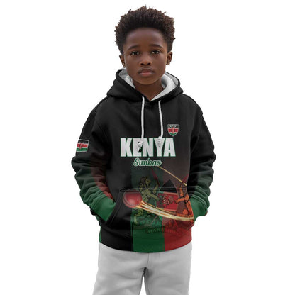 Custom Kenya Cricket Kid Hoodie Come On Simbas - African Pride
