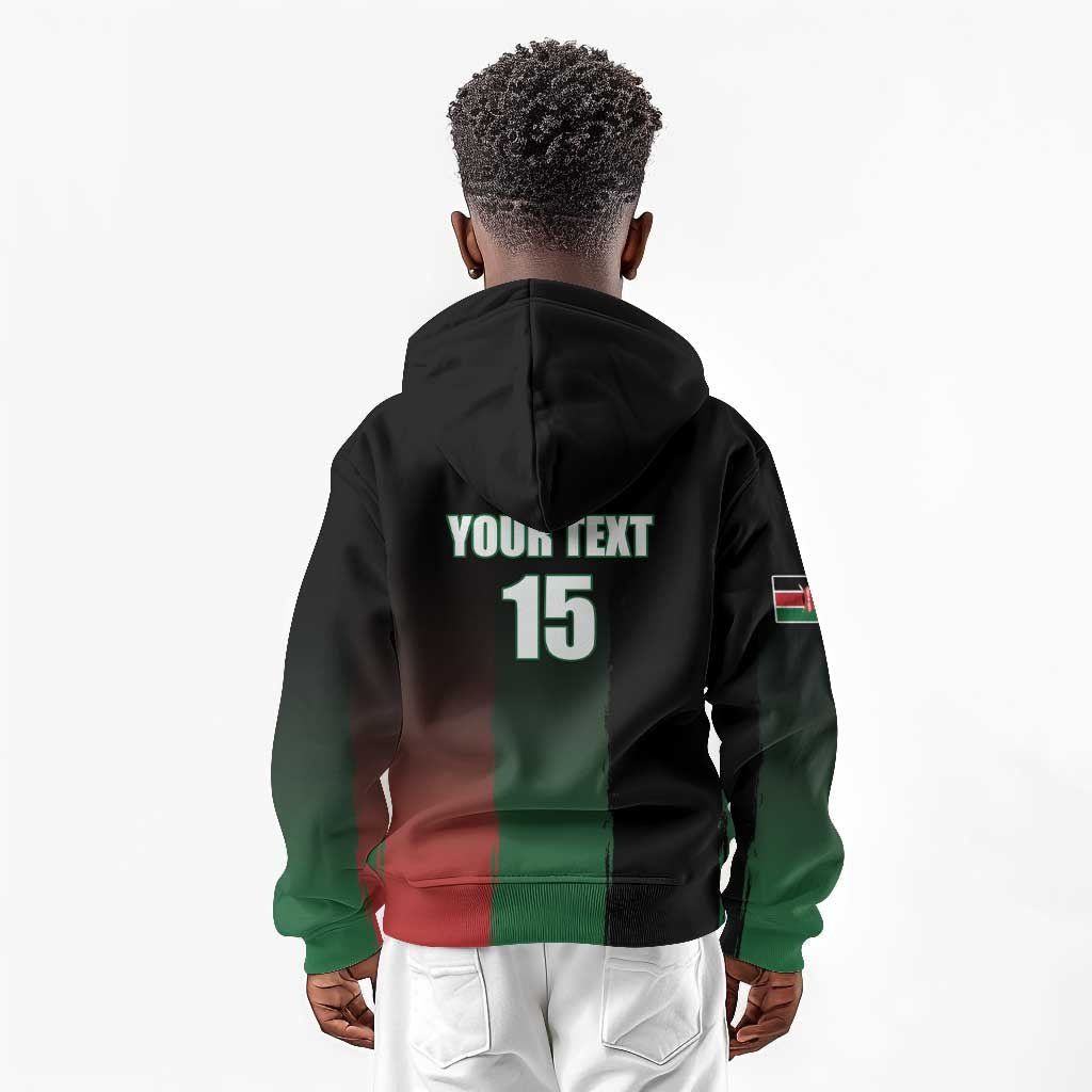 Custom Kenya Cricket Kid Hoodie Come On Simbas - African Pride