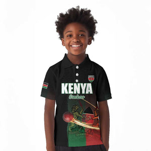 Custom Kenya Cricket Kid Polo Shirt Come On Simbas - African Pride