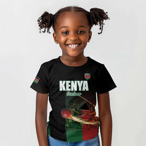 Custom Kenya Cricket Kid T shirt Come On Simbas - African Pride