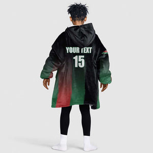 Custom Kenya Cricket Kid Wearable Blanket Hoodie Come On Simbas - African Pride