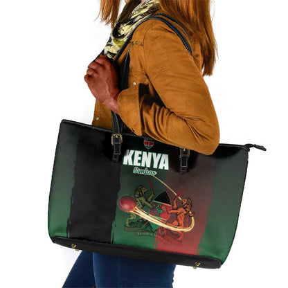 Kenya Cricket Leather Tote Bag Come On Simbas - African Pride