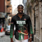 Custom Kenya Cricket Long Sleeve Button Shirt Come On Simbas - African Pride