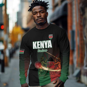 Custom Kenya Cricket Long Sleeve Shirt Come On Simbas - African Pride