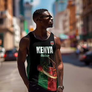 Custom Kenya Cricket Men Tank Top Come On Simbas - African Pride