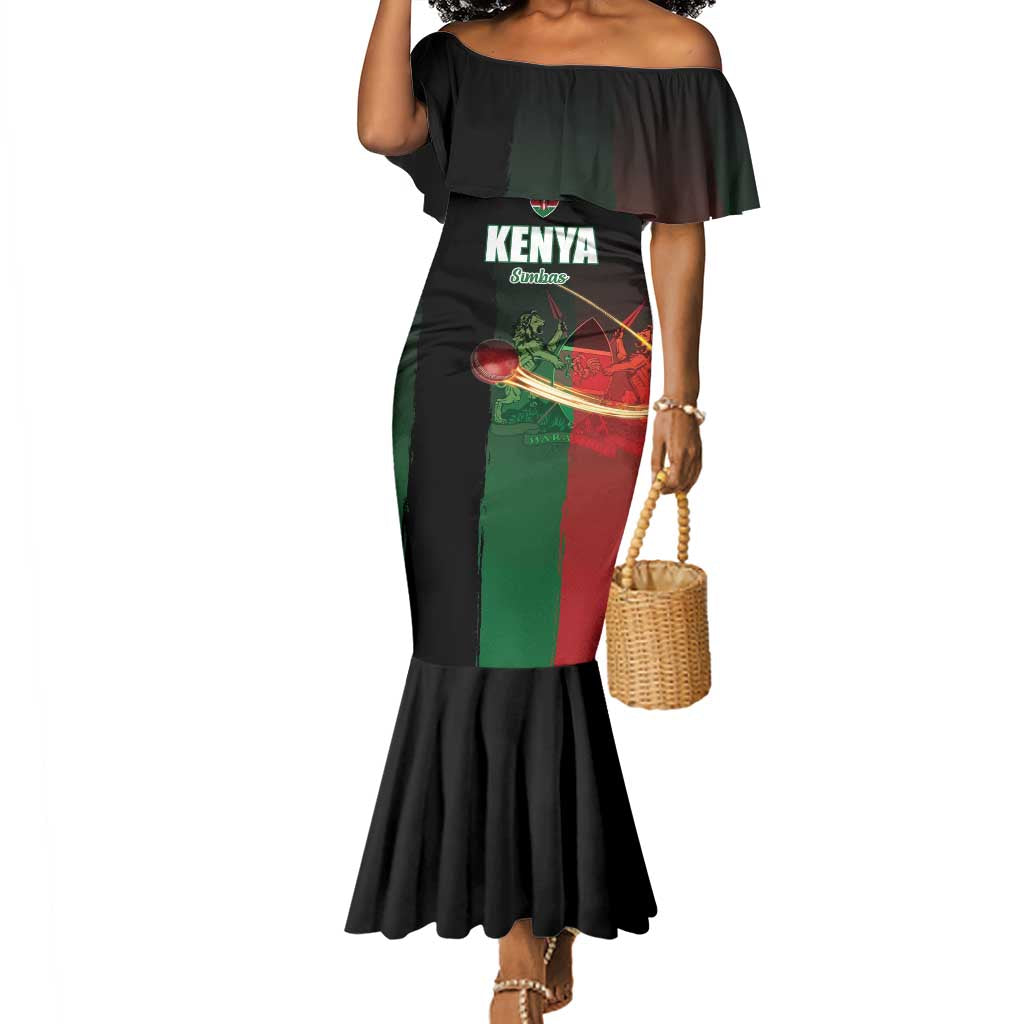 Custom Kenya Cricket Mermaid Dress Come On Simbas - African Pride