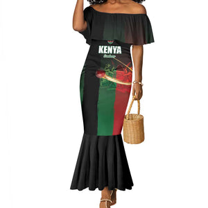 Custom Kenya Cricket Mermaid Dress Come On Simbas - African Pride