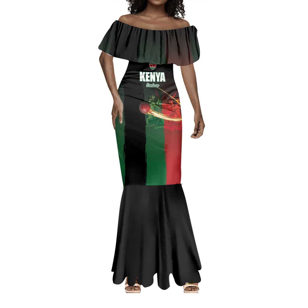 Custom Kenya Cricket Mermaid Dress Come On Simbas - African Pride