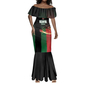 Custom Kenya Cricket Mermaid Dress Come On Simbas - African Pride