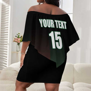 Custom Kenya Cricket Off Shoulder Short Dress Come On Simbas - African Pride