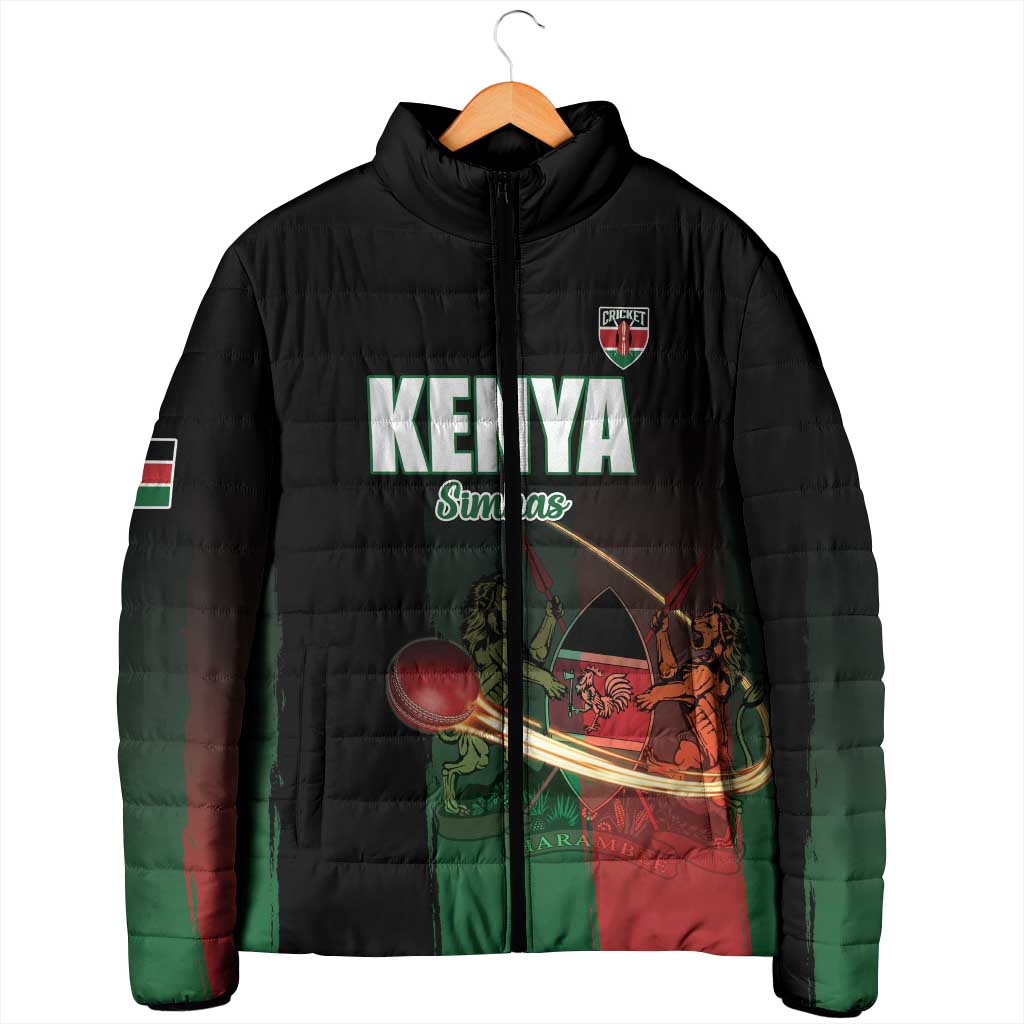 Custom Kenya Cricket Padded Jacket Go Simbas Go