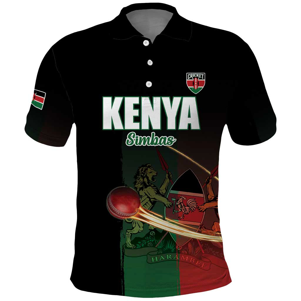 Custom Kenya Cricket Polo Shirt Come On Simbas - African Pride