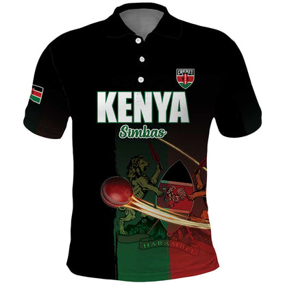 Custom Kenya Cricket Polo Shirt Come On Simbas - African Pride