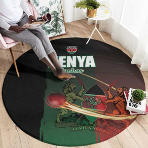 Kenya Cricket Round Carpet Come On Simbas - African Pride
