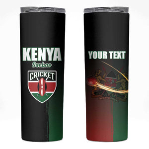 Custom Kenya Cricket Skinny Tumbler Come On Simbas - African Pride