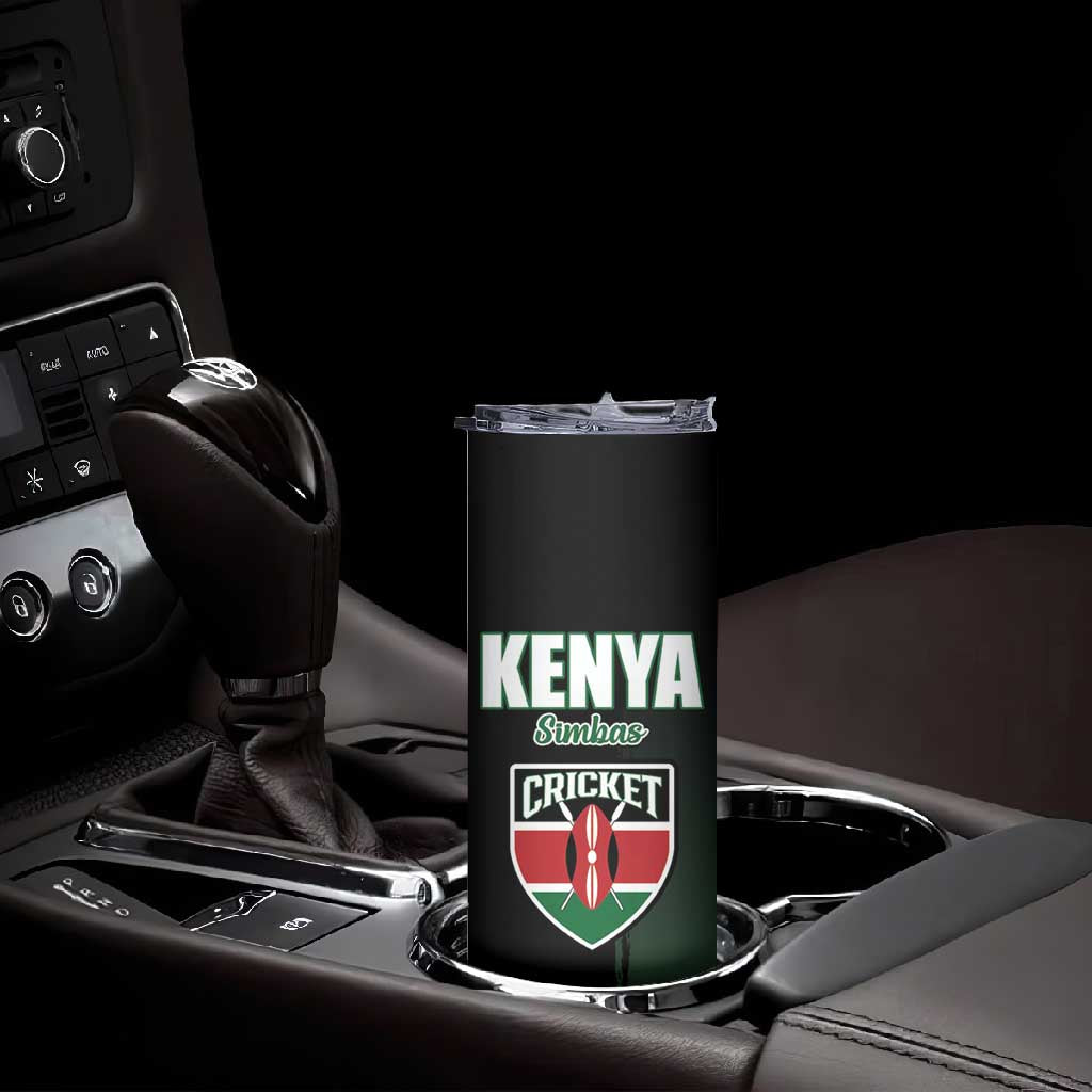 Custom Kenya Cricket Skinny Tumbler Come On Simbas - African Pride
