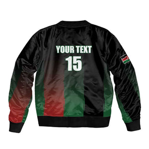 Custom Kenya Cricket Sleeve Zip Bomber Jacket Come On Simbas - African Pride