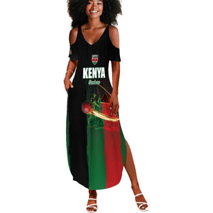 Custom Kenya Cricket Summer Maxi Dress Come On Simbas - African Pride