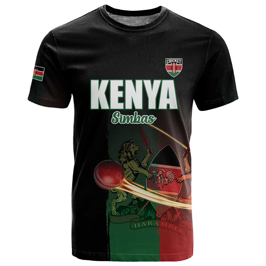 Custom Kenya Cricket T shirt Come On Simbas - African Pride