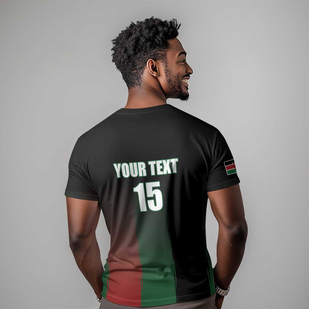 Custom Kenya Cricket T shirt Come On Simbas - African Pride