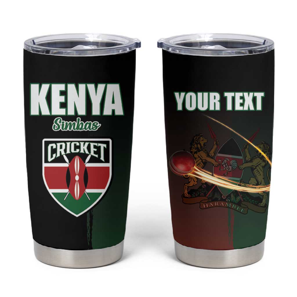 Custom Kenya Cricket Tumbler Cup Come On Simbas - African Pride