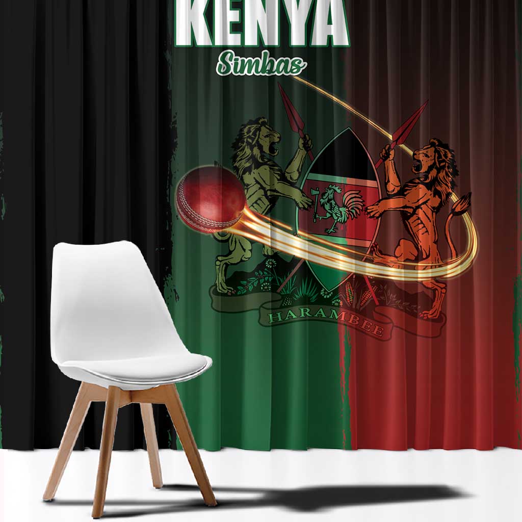 Kenya Cricket Window Curtain Come On Simbas - African Pride