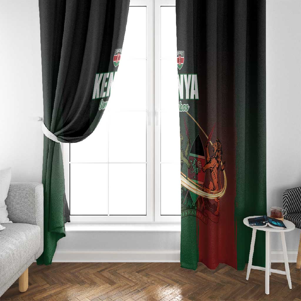 Kenya Cricket Window Curtain Come On Simbas - African Pride