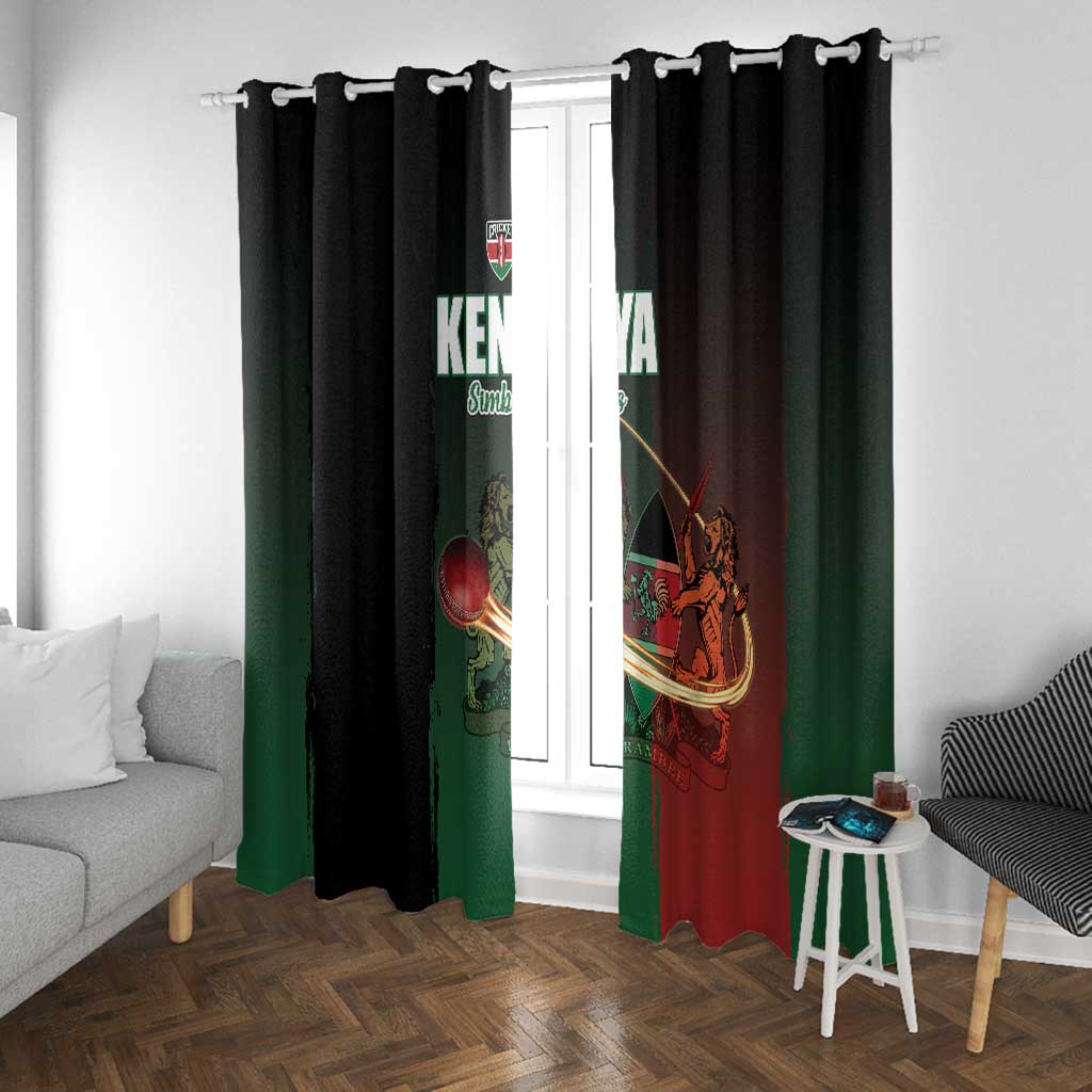 Kenya Cricket Window Curtain Come On Simbas - African Pride