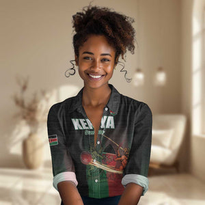 Custom Kenya Cricket Women Casual Shirt Come On Simbas - African Pride