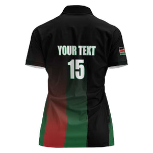 Custom Kenya Cricket Women Polo Shirt Come On Simbas - African Pride