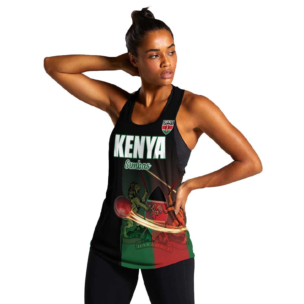 Custom Kenya Cricket Women Racerback Tank Come On Simbas - African Pride