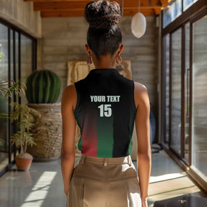 Custom Kenya Cricket Women Sleeveless Polo Shirt Come On Simbas - African Pride