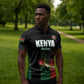 Custom Kenya Cricket Zipper Polo Shirt Go Simbas Go