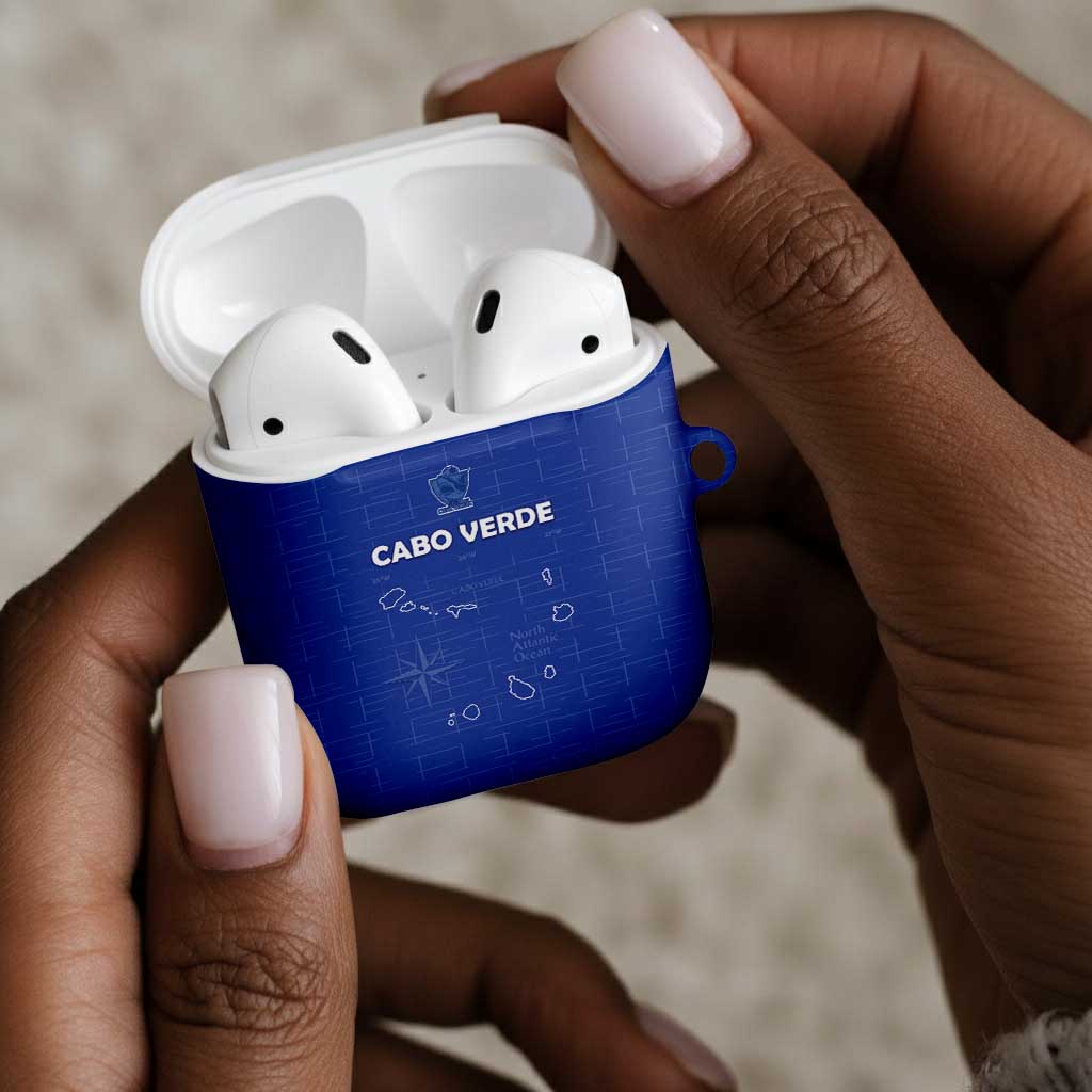 Cape Verde Football AirPods Case Come On Tubaroes Azuis - Blue