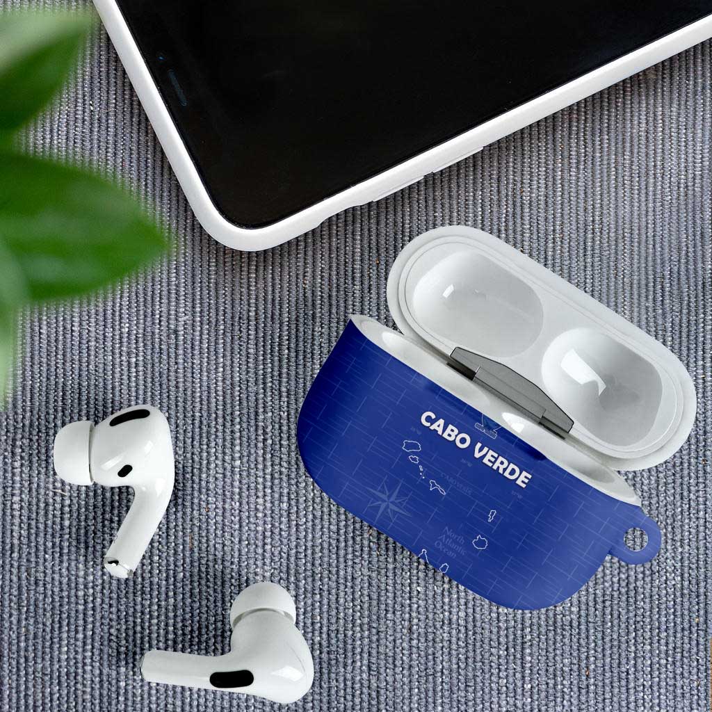 Cape Verde Football AirPods Case Come On Tubaroes Azuis - Blue