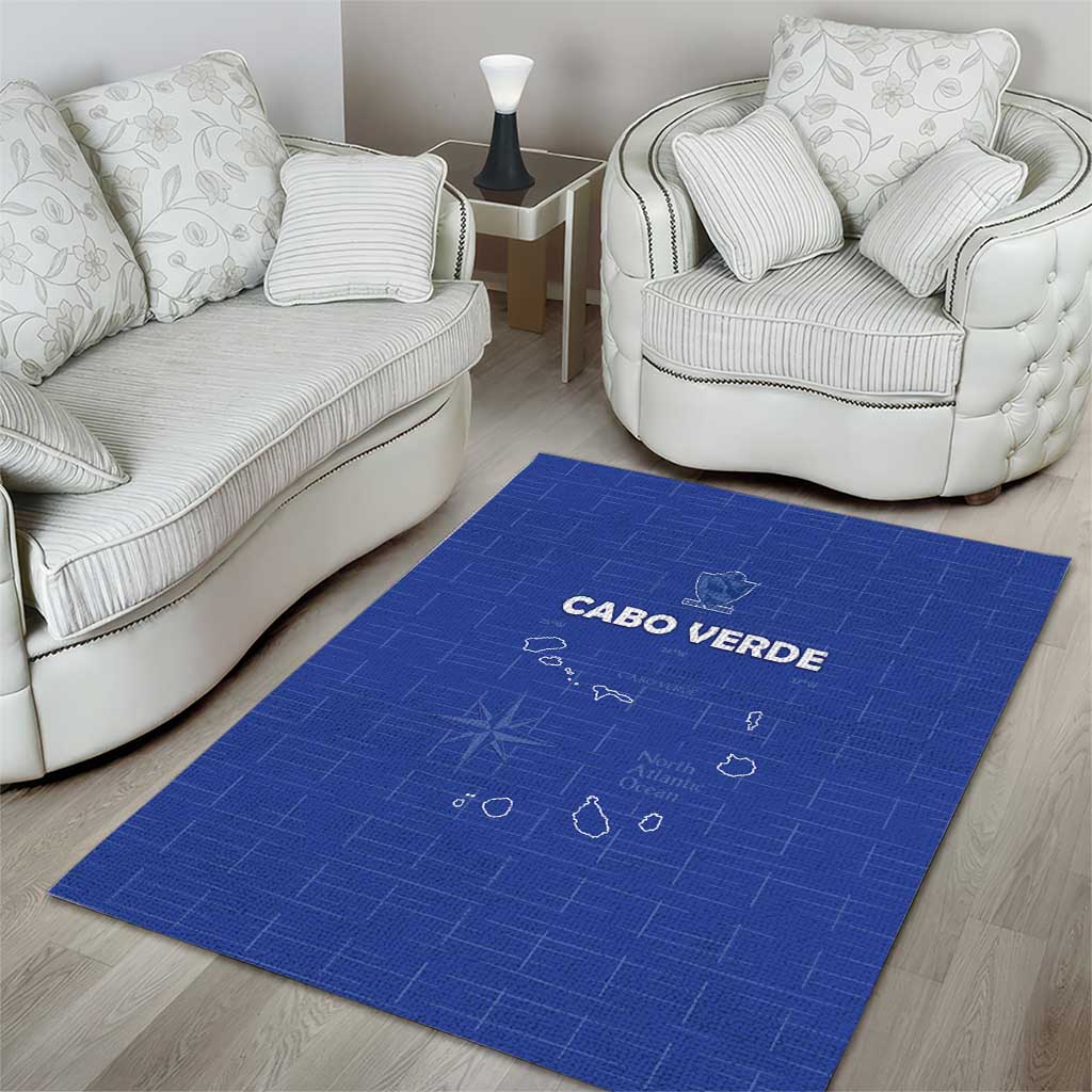 Cabo Verde Football Area Rug Go Tubaroes Azuis Go - Blue - African Pride