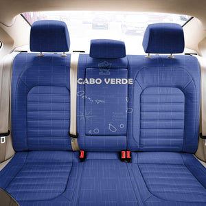 Cabo Verde Football Back Car Seat Cover Go Tubaroes Azuis Go - Blue - African Pride