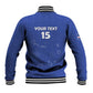 Custom Cabo Verde Football Baseball Jacket Go Tubaroes Azuis Go - Blue - African Pride