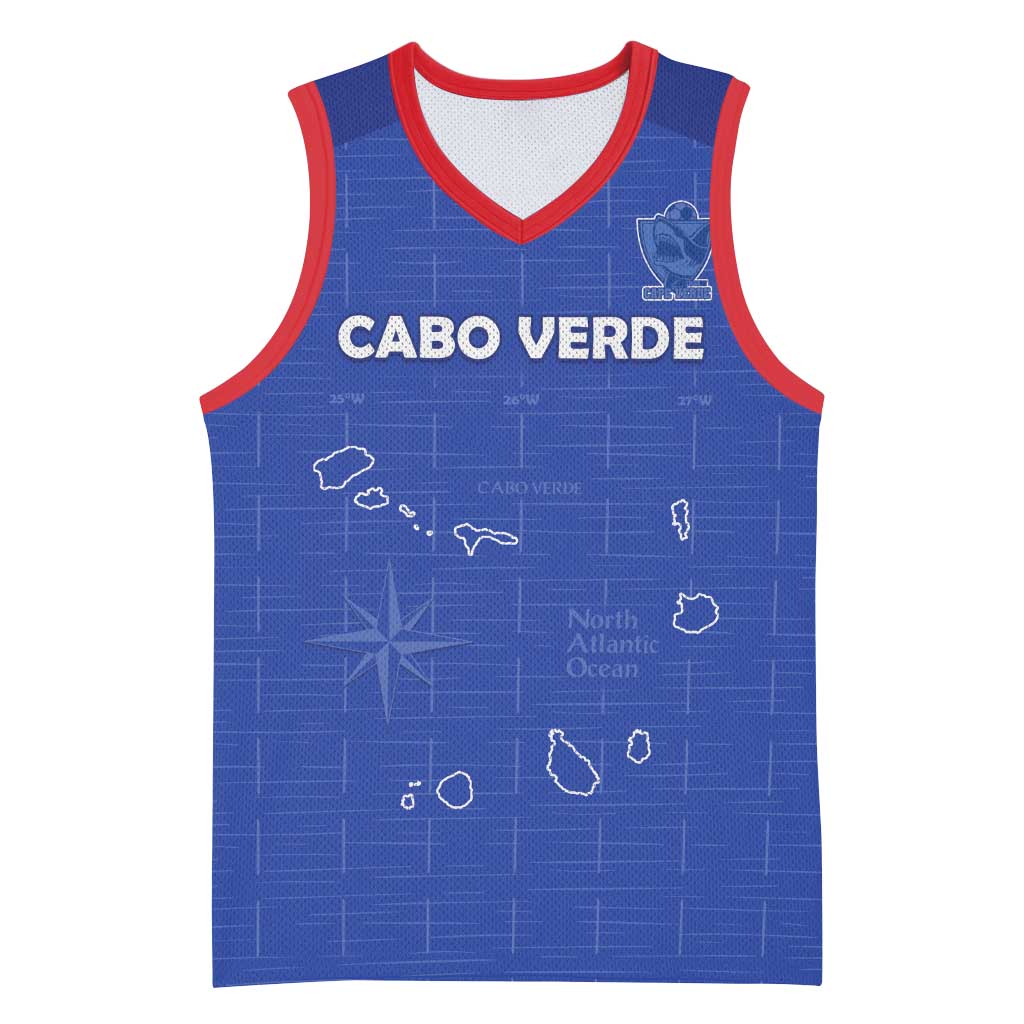 Custom Cabo Verde Football Basketball Jersey Go Tubaroes Azuis Go - Blue - African Pride