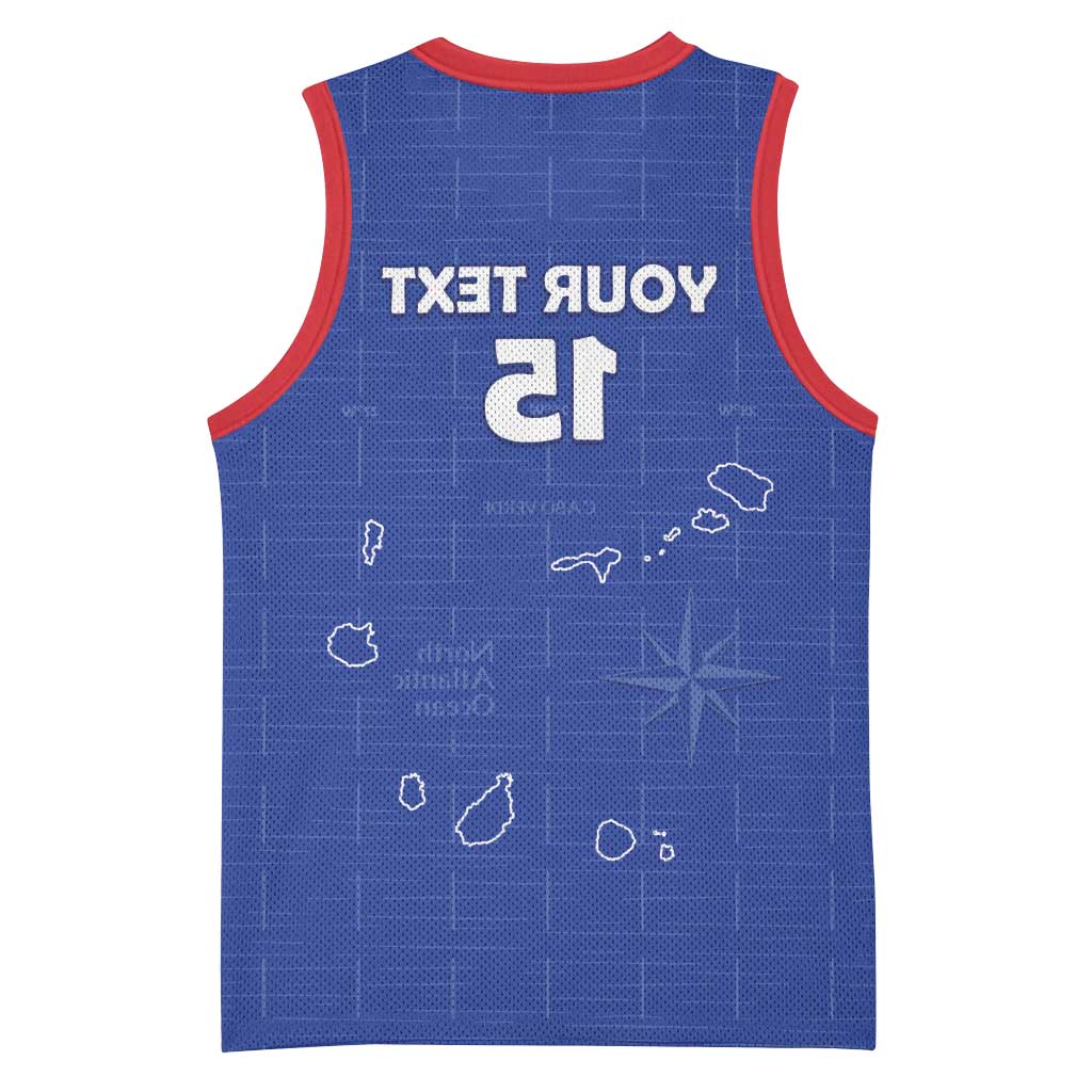 Custom Cabo Verde Football Basketball Jersey Go Tubaroes Azuis Go - Blue - African Pride