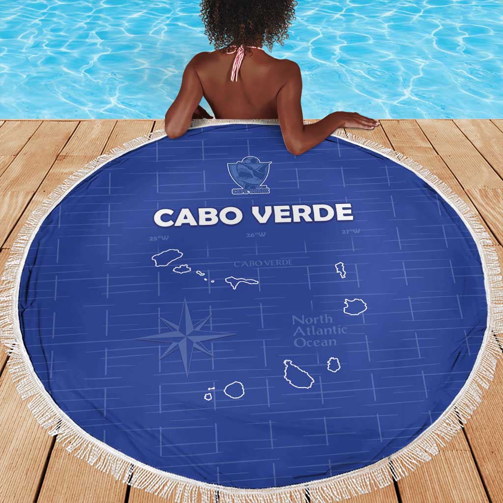 Cabo Verde Football Beach Blanket Go Tubaroes Azuis Go - Blue - African Pride