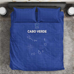 Cabo Verde Football Bedding Set Go Tubaroes Azuis Go - Blue - African Pride