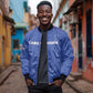Custom Cabo Verde Football Bomber Jacket Go Tubaroes Azuis Go - Blue - African Pride