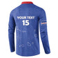 Custom Cape Verde Football Button Sweatshirt Come On Tubaroes Azuis - Blue