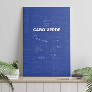 Cabo Verde Football Canvas Wall Art Go Tubaroes Azuis Go - Blue - African Pride
