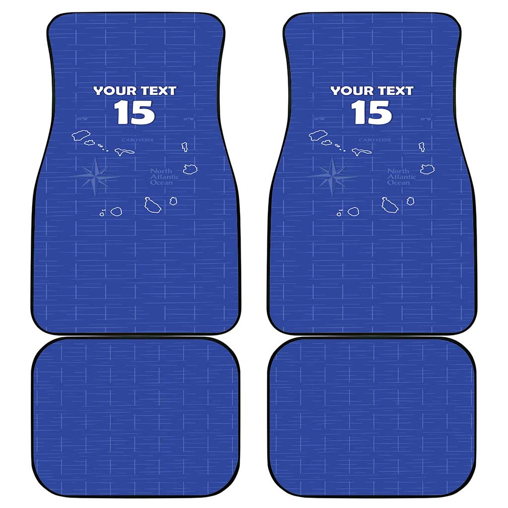 Custom Cabo Verde Football Car Mats Go Tubaroes Azuis Go - Blue - African Pride