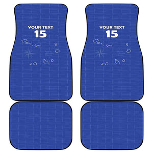 Custom Cabo Verde Football Car Mats Go Tubaroes Azuis Go - Blue - African Pride