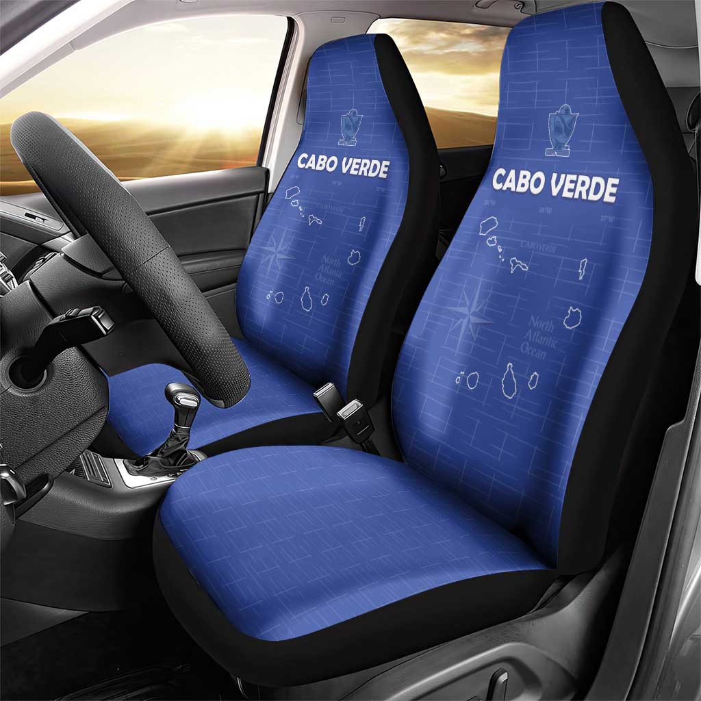 Cabo Verde Football Car Seat Cover Go Tubaroes Azuis Go - Blue - African Pride