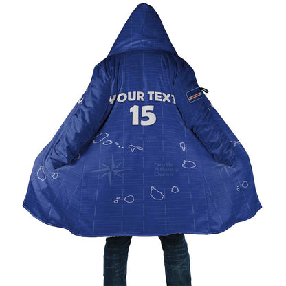 Custom Cape Verde Football Cloak Come On Tubaroes Azuis - Blue
