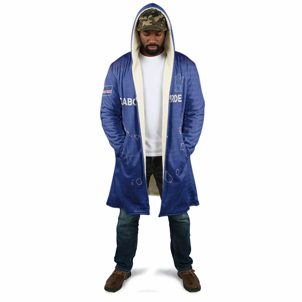 Custom Cape Verde Football Cloak Come On Tubaroes Azuis - Blue